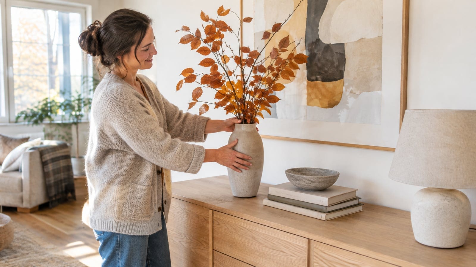 Sideboard dekorieren mit der Dreier-Regel: So wirkt es stimmig statt überladen
